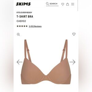 Skims Fits Everybody T-shirt Bra
